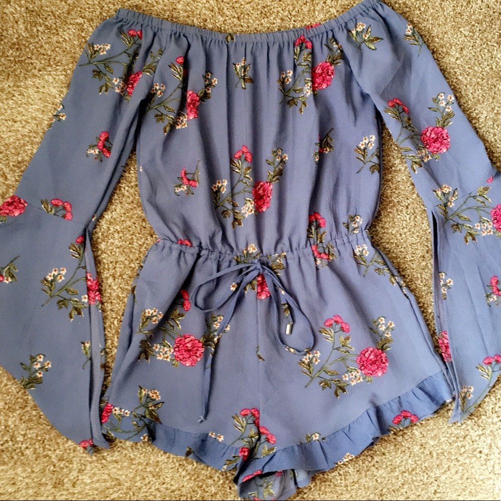 Lavender Floral Romper